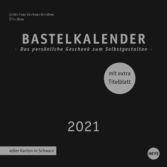 Bastelkalender 2021 schwarz, klein