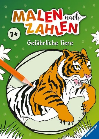 Malen nach Zahlen ab 7 Jahren: Gefährliche Tiere