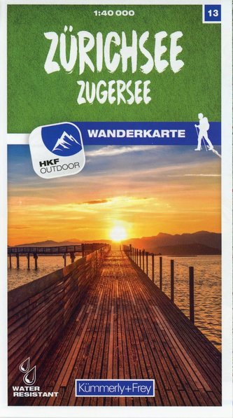 Zürichsee - Zugersee 13 Wanderkarte 1:40 000 matt laminiert