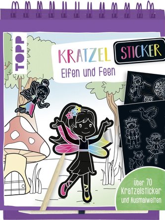 Kratzel-Stickerbuch Elfen und Feen