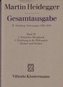 Heidegger Gesamtausgabe Bd. 50. Nietzsches Metaphysik (für Wintersemester 1941/42 angekündigt, aber nicht vorgetragen) Einleitun