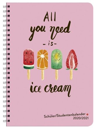 Ice Cream Schüler-/Studentenkalender A5 Kalender 2021