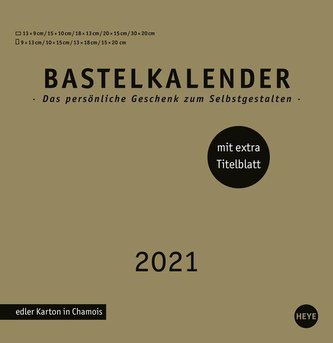 Bastelkalender 2021 gold, groß