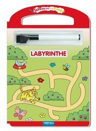 Trötsch Labyrinthe Schreib und Wisch Weg mit Stift