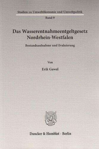 Das Wasserentnahmeentgeltgesetz Nordrhein-Westfalen
