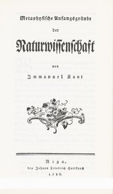 Metaphysische Anfangsgründe der Naturwissenschaft