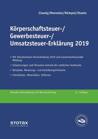Körperschaftsteuer-, Gewerbesteuer-, Umsatzsteuer-Erklärung 2019