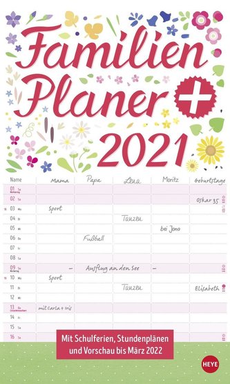 Familienplaner plus Tasche 2021