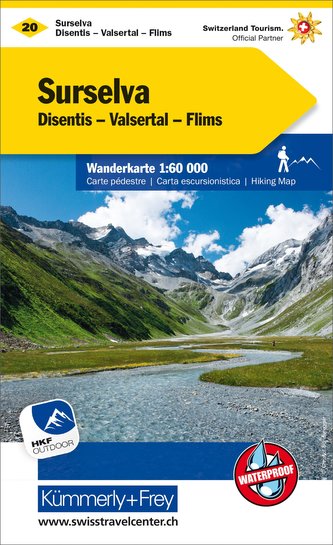 KuF Schweiz Wanderkarte 20 1 : 60 000 Surselva, Disentis