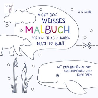 Weißes Malbuch für Kinder ab 3 Jahren