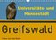 Univeritäts- und Hansestadt Greifswald (Wandkalender 2021 DIN A4 quer)