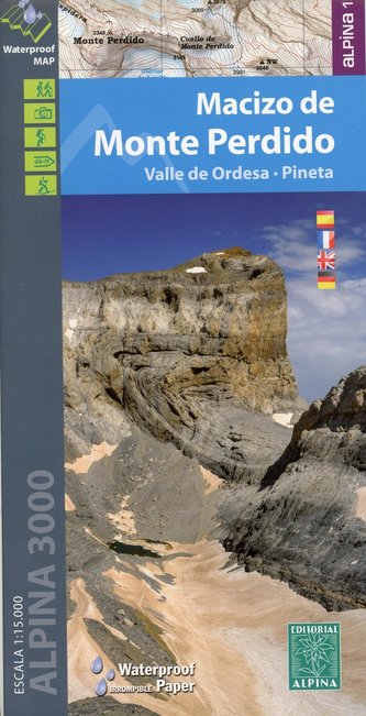 Wanderkarte Macizo Mount Perdido 1:15 000