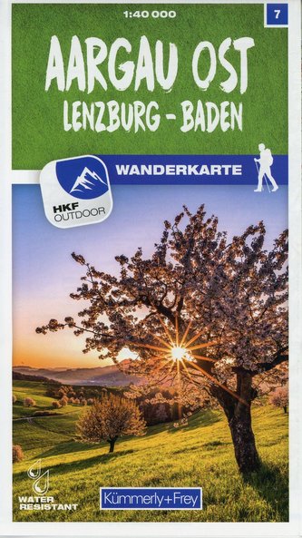 Aargau Ost Lenzburg - Baden 07 Wanderkarte 1:40 000 matt laminiert