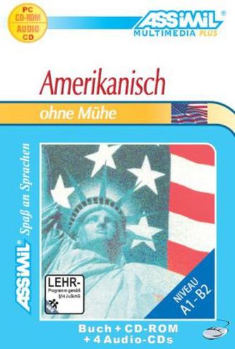 Assimil Amerikanisch ohne Mühe, Lehrbuch, 4 Audio-CDs u. 1 CD-ROM