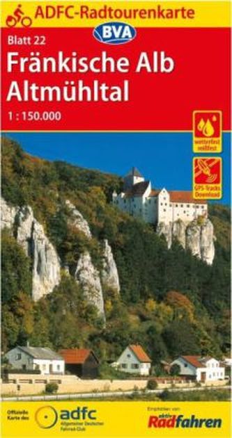 ADFC-Radtourenkarte 22 Fränkische Alb; Altmühltal