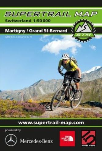 Supertrail Map Martigny / Grand St. Bernard