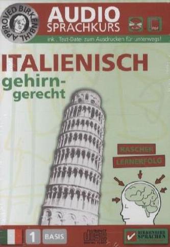 Italienisch gehirn-gerecht, 1 Basis, Audio-Sprachkurs, Audio-CD
