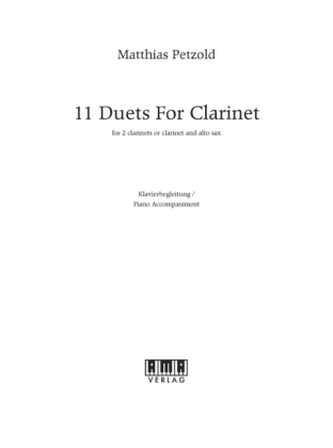 11 Duets for Clarinet, Klavierbegleitung