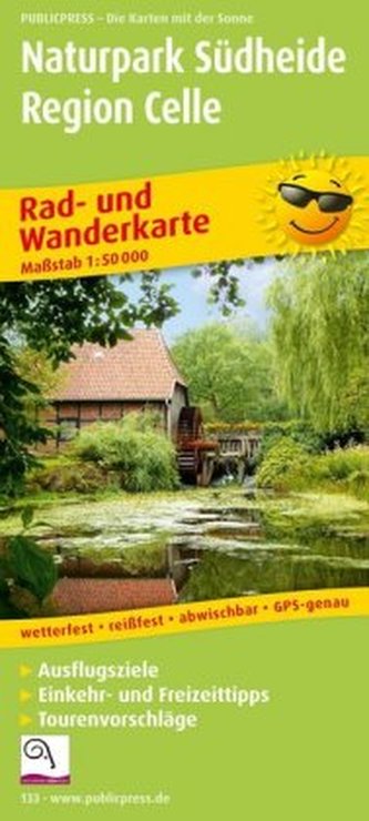 PublicPress Rad- und Wanderkarte Naturpark Südheid, Region Celle