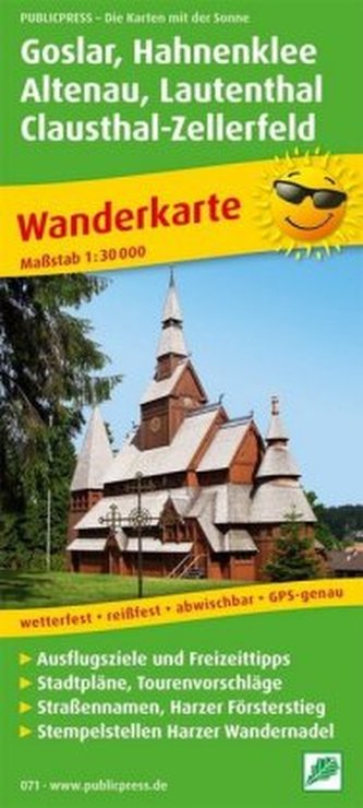 PublicPress Wanderkarte Goslar, Hahnenklee, Altenau, Lautenthal, Clausthal-Zellerfeld