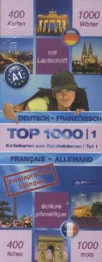 Top 1000 Französisch Niveau A1, Karteikarten m. Lernbox. Tl.1