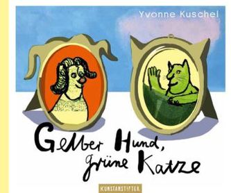 Gelber Hund, grüne Katze