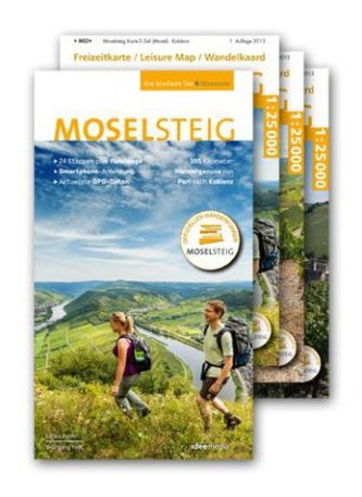 Moselsteig - PremiumSet. Offizieller Wanderführer mit drei Karten 1:25000, GPS-Daten, Höhenprofile, Online-Anbindung 'Scan to go