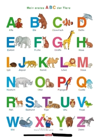 Fragenbär-Lernposter. Mein erstes ABC der Tiere