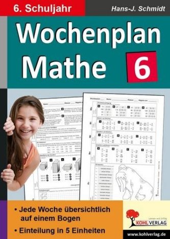Wochenplan Mathe, 6. Schuljahr