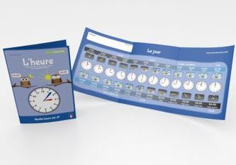 mindmemo Lernfolder - L'heure - Quelle heure est-il? - Die Uhrzeit auf Französisch lernen