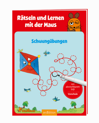 Rätseln und Lernen mit der Maus - Schwungübungen, m. abwischbarem Stift