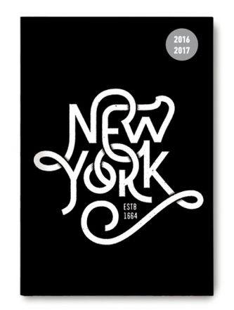 Collegetimer A5 day by day Black Label New York 2016/2017
