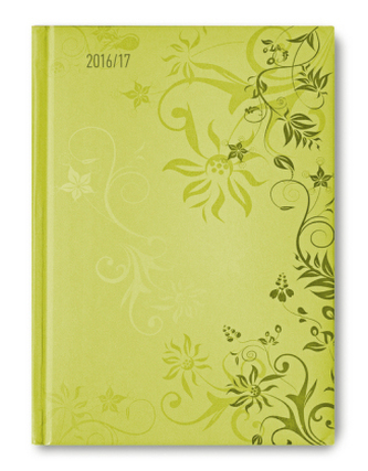 Campustimer A6 Lime Flowers 2016/2017