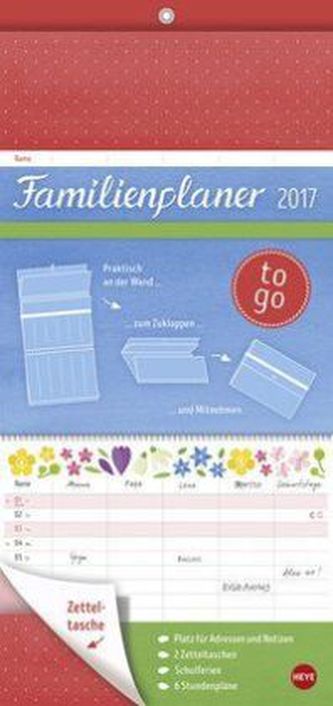 Familienplaner to go Blumen 2017