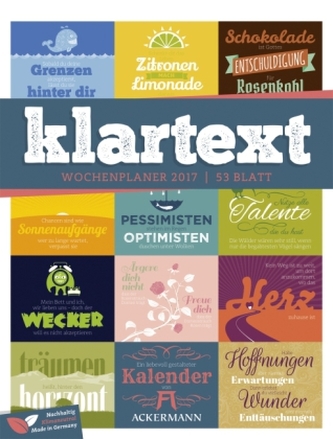 Klartext 2017 - Wochenplaner