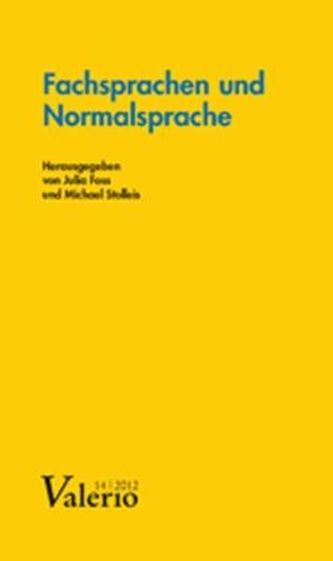 Fachsprachen und Normalsprache