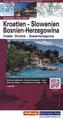 Hallwag Straßenkarte Kroatien, Slowenien, Bosnien-Herzegowina mit Index. Croatie, Slovénie, Bosnie-Herzégovine