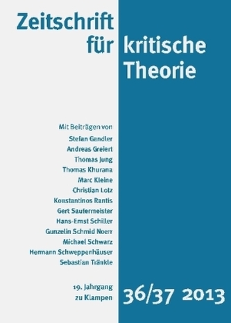 Zeitschrift für kritische Theorie. H.36/37