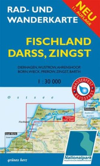 Rad- und Wanderkarte Fischland, Darß, Zingst
