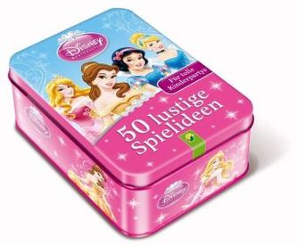 Disney Prinzessinnen - 50 lustige Spielideen für tolle Kinderpartys, Metallbox mit 50 Karten