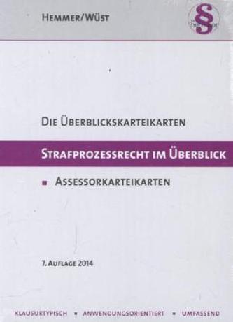 Überblickskarteikarten Assessor: Strafprozessrecht im Überblick