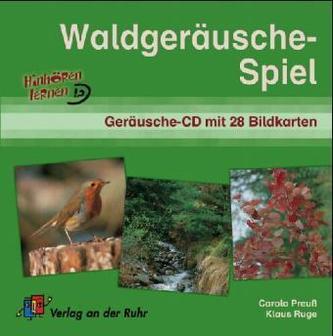 Waldgeräuschespiel, 1 Audio-CD + 28 Bildkarten