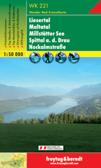 Freytag & Berndt Wander-, Rad- und Freizeitkarte Liesertal, Maltatal, Millstätter See, Spittal a. d. Drau, Nockalmstraße
