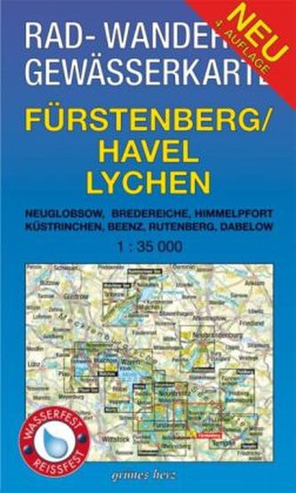 Rad-, Wander- und Gewässerkarte Fürstenberg/Havel, Lychen