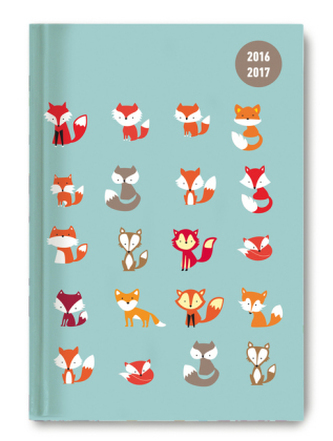 Collegetimer A5 day by day Fox 2016/2017