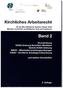 Kirchliches Arbeitsrecht. Bd.2