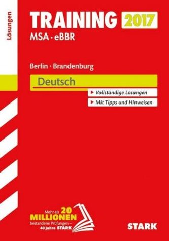 Training MSA - eBBR 2017 Berlin / Brandenburg - Deutsch Lösungen