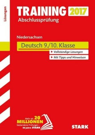 Training Abschlussprüfung 2017 - Hauptschule Niedersachsen - Deutsch 9./10. Klasse Lösungen
