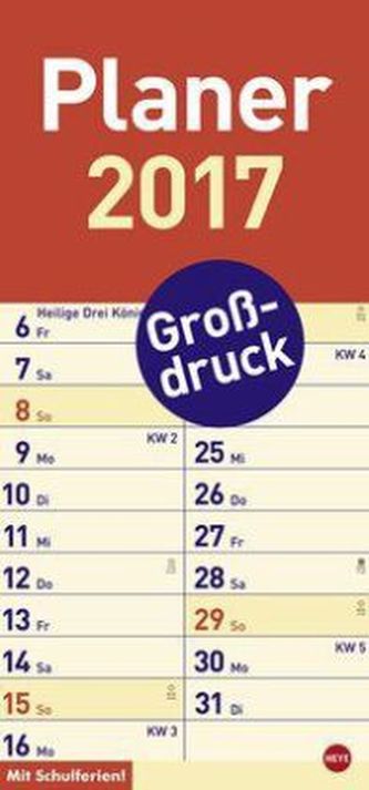 Großdruck Planer 2017