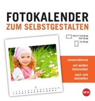 Fotokalender klein weiß, immerwährend
